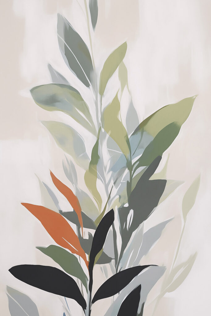 Vibrant foliage against a soft backdrop