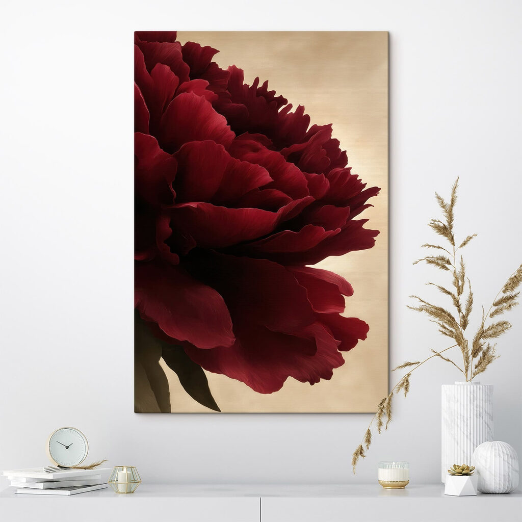 Vibrant red flower in full bloom Vibrant red flower in full bloom
