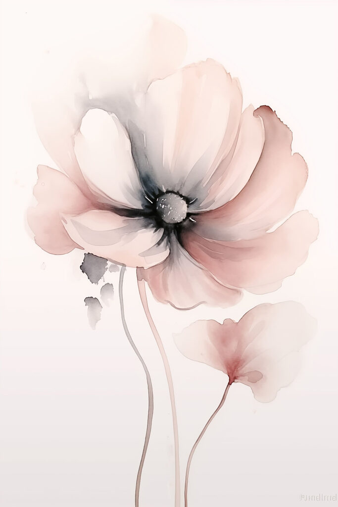 Painting of a flower Painting of a flower