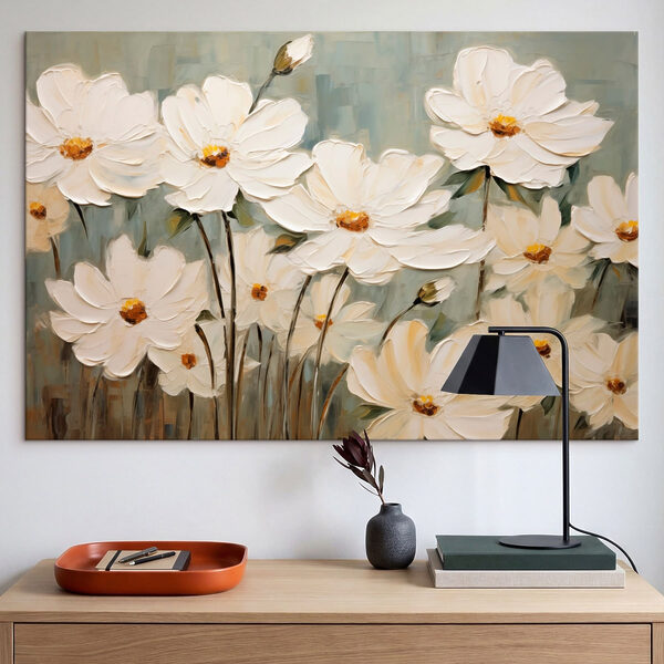 Painting of white flowers