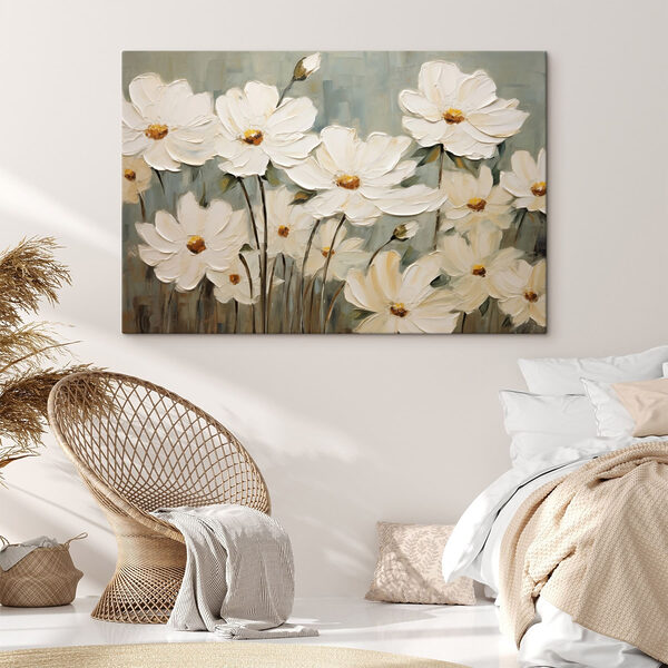 Painting of white flowers