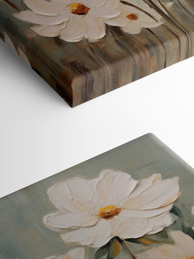 Painting of white flowers