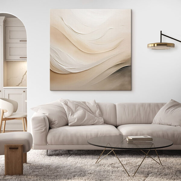 Soft waves in neutral tones