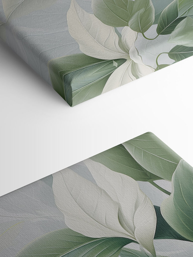 Delicate leaves in soft hues
