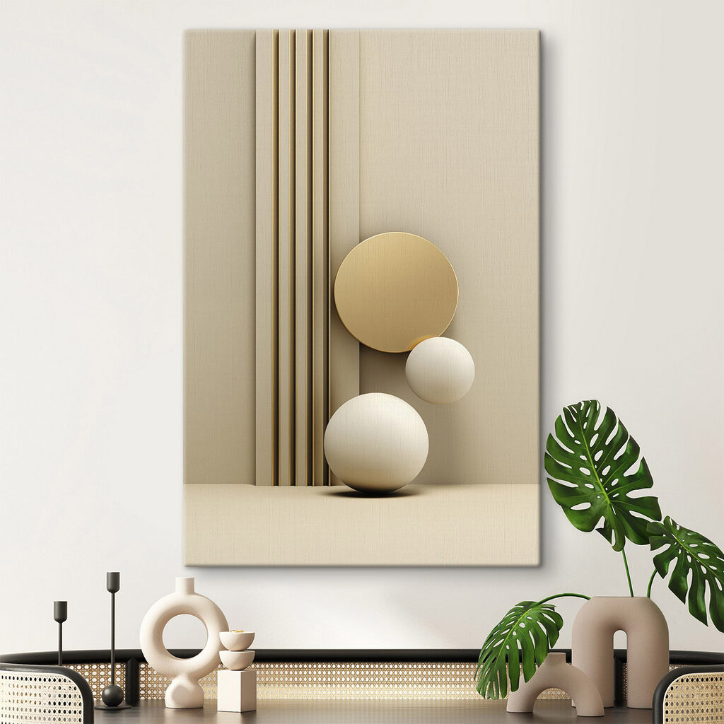 Simple shapes in soft neutral tones