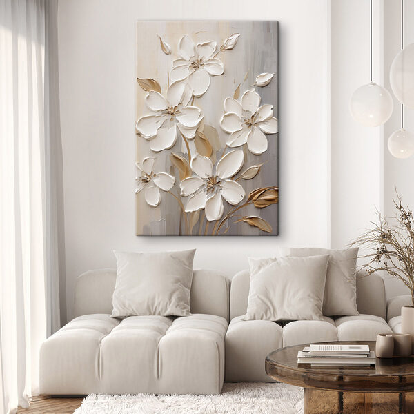Painting of white flowers