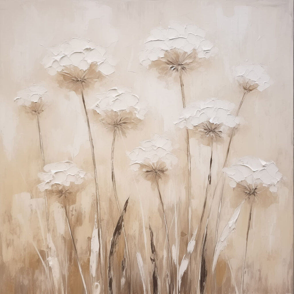 Painting of flowers on a wall