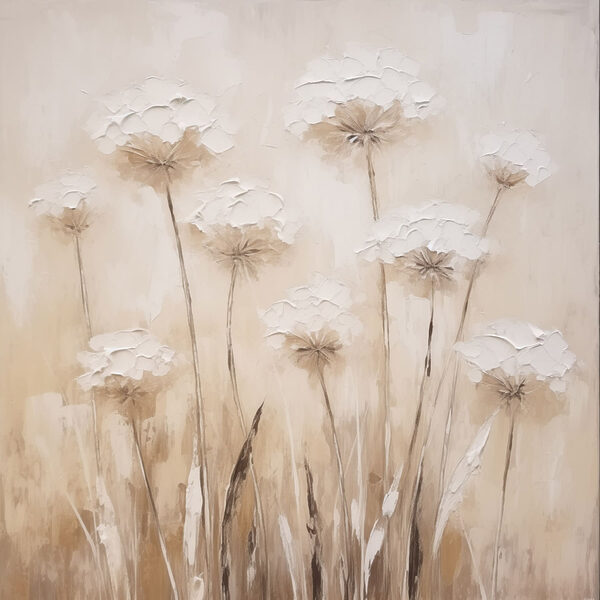 Painting of flowers on a wall