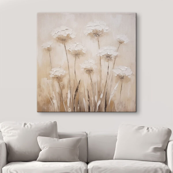 Painting of flowers on a wall