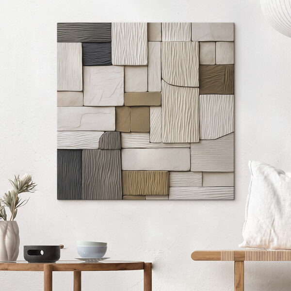Wall of wood blocks Wall of wood blocks