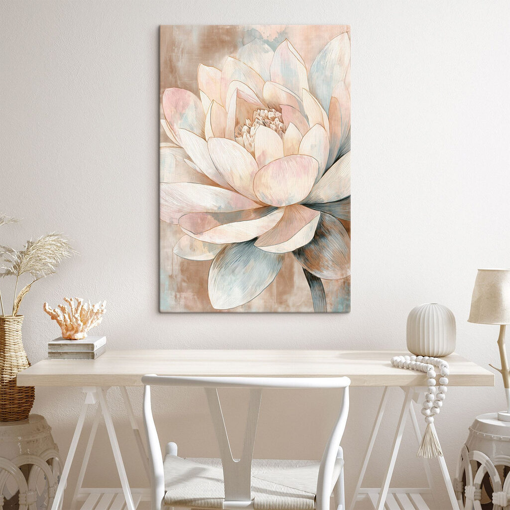 Elegant flower in soft pastel tones