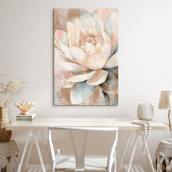 Elegant flower in soft pastel tones