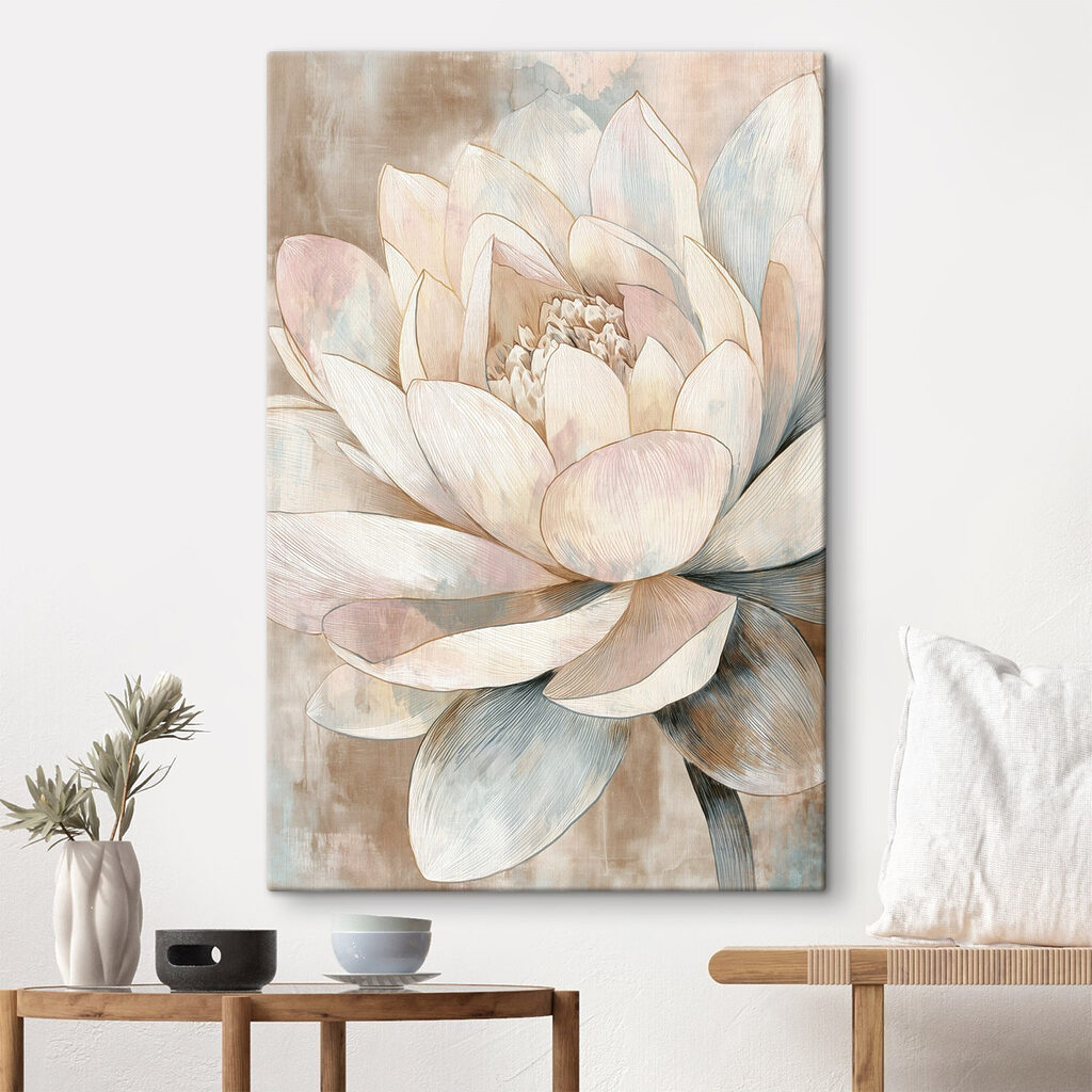 Elegant flower in soft pastel tones