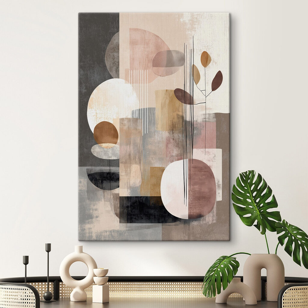 Painting of circles and squares