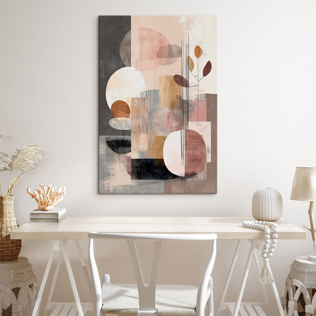 Painting of circles and squares