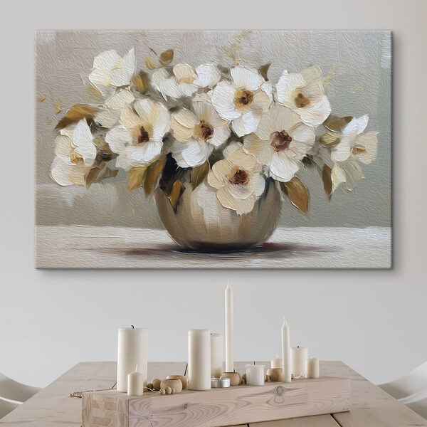 Painting of flowers in a vase Painting of flowers in a vase