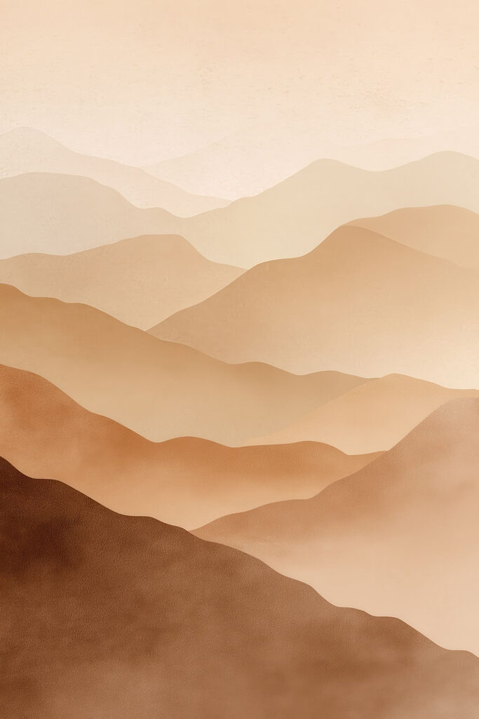 Mountain range with fog