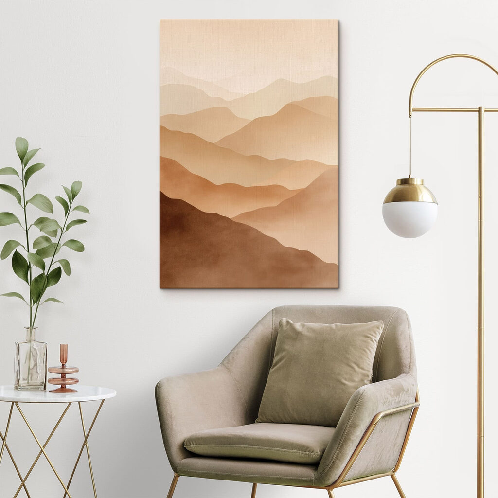 Mountain range with fog