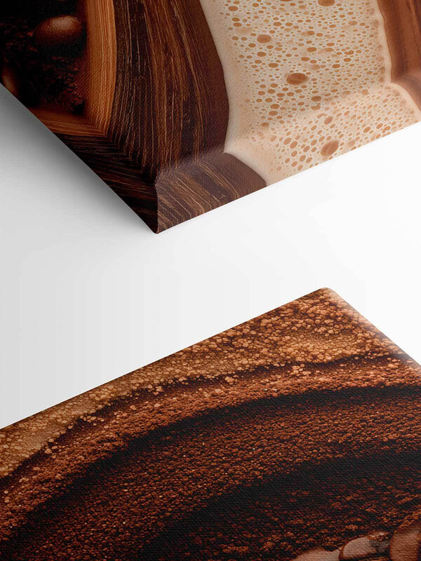 Coffee beans and powder on a surface Coffee beans and powder on a surface