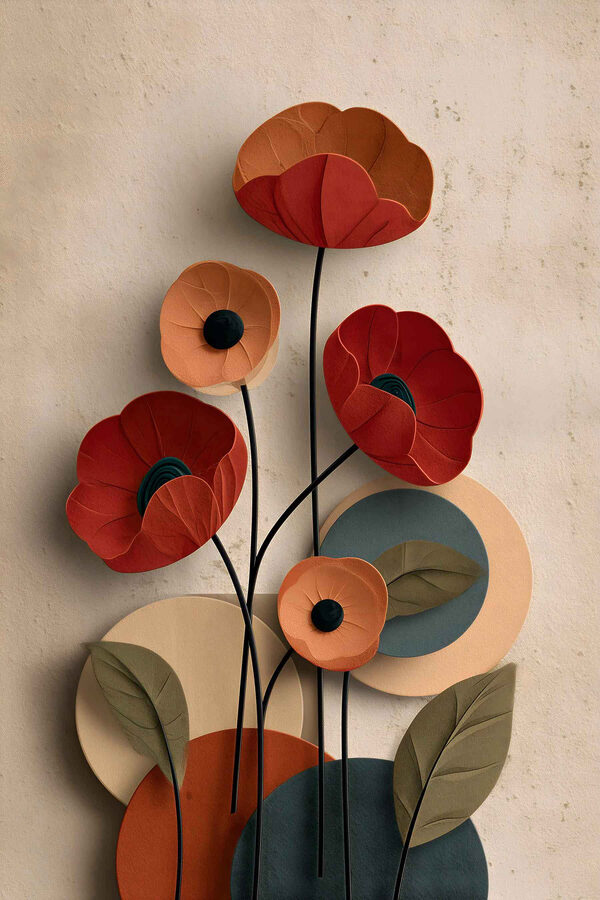 Bold blooms against a soft backdrop