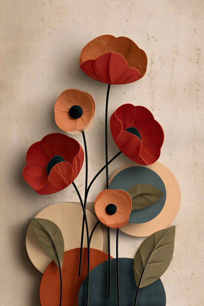 Bold blooms against a soft backdrop