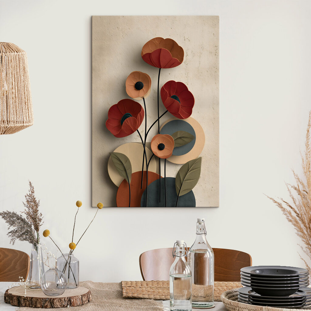 Bold blooms against a soft backdrop