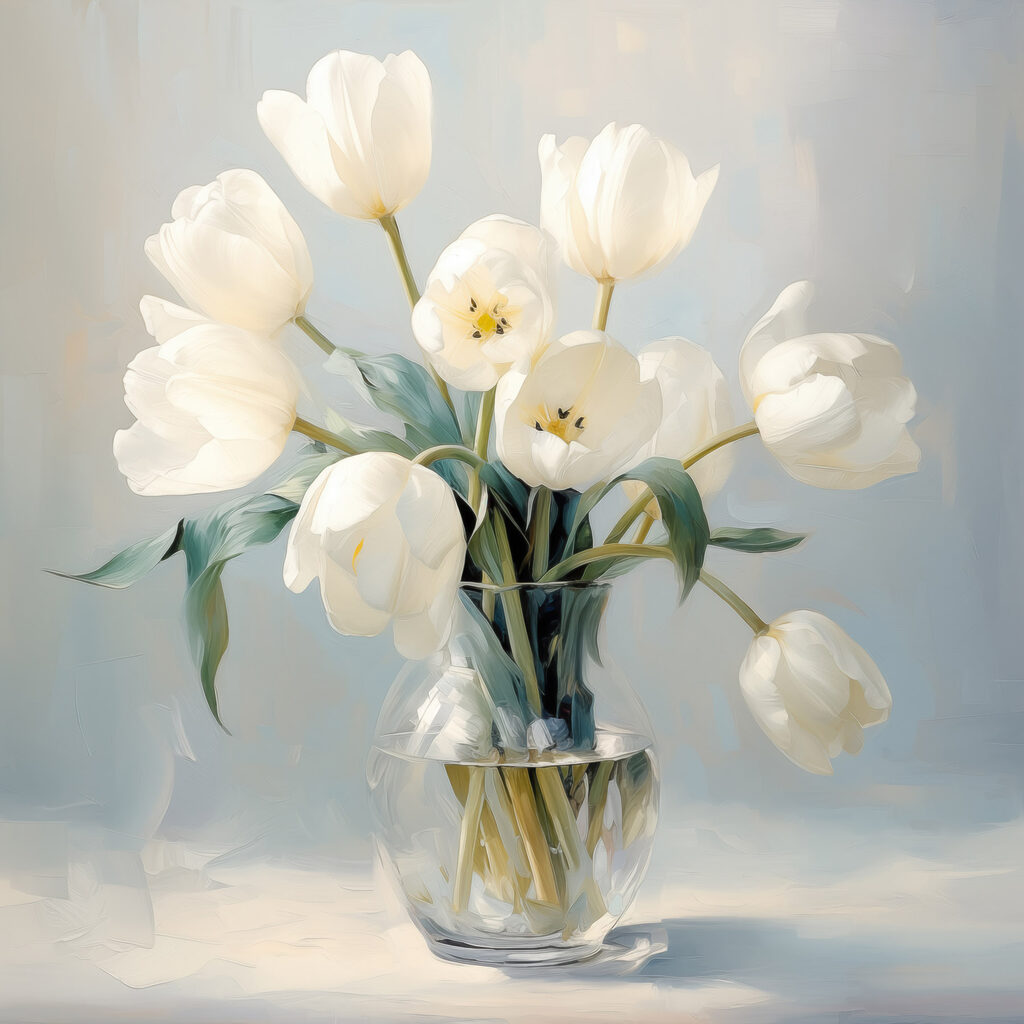 Vase of white flowers Vase of white flowers