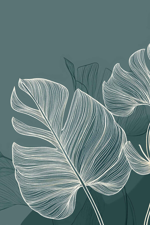 Lush leaves on a soothing backdrop