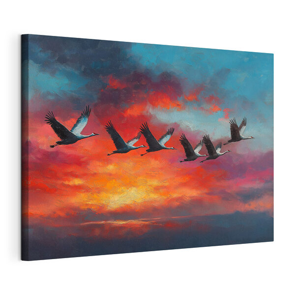 Wandbilder Eine Gruppe von Vögeln, die am Himmel fliegen (Artikelnummer: s49659) Wandbilder Wandbilder Eine Gruppe von Vögeln, die am Himmel fliegen (Artikelnummer: s49659)