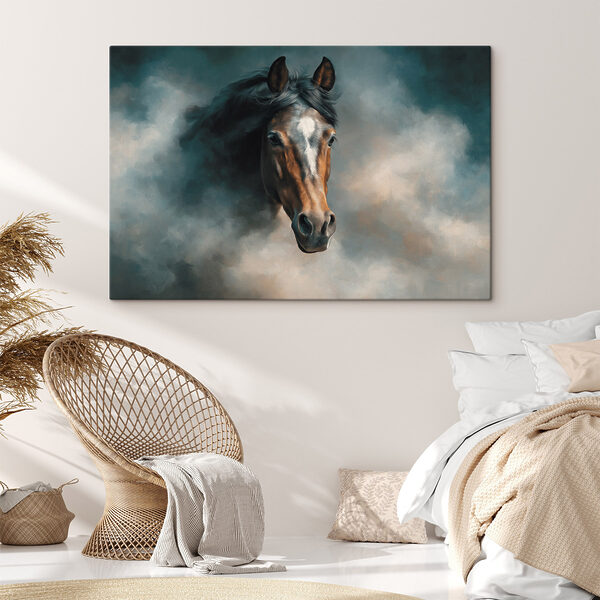 Horse with a black mane Horse with a black mane