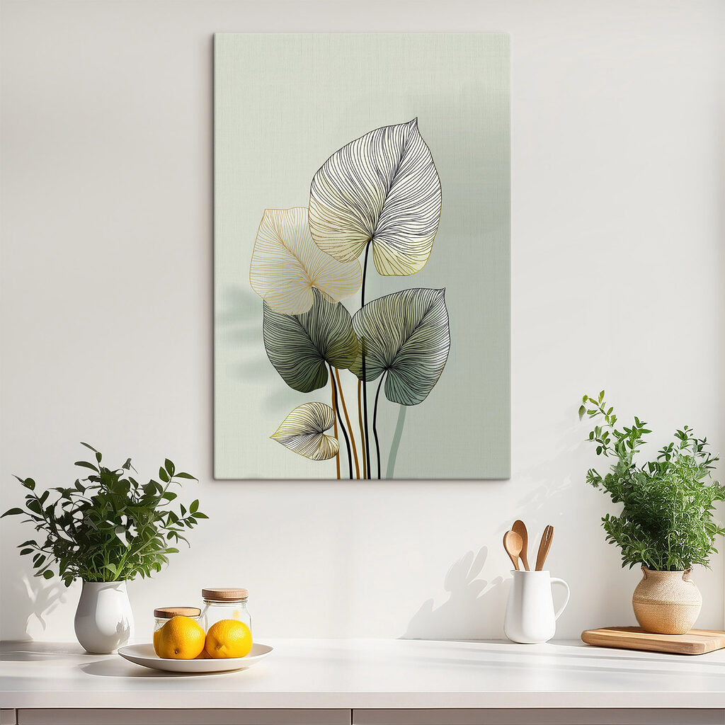 Ethereal leaves against a soft backdrop Ethereal leaves against a soft backdrop