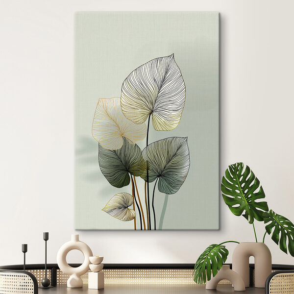 Ethereal leaves against a soft backdrop Ethereal leaves against a soft backdrop