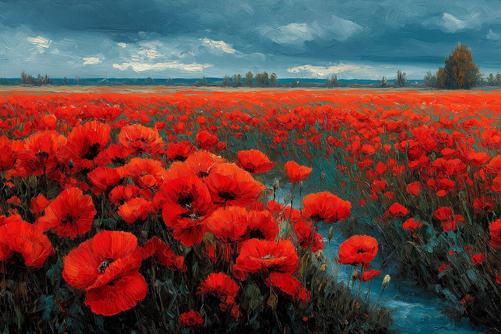Field of red flowers Field of red flowers