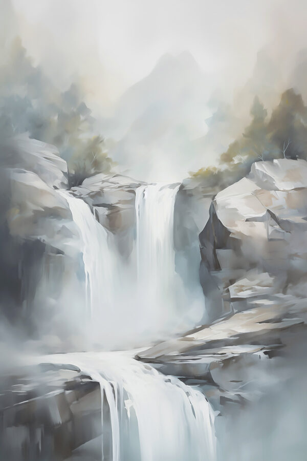 Waterfall in the fog Waterfall in the fog