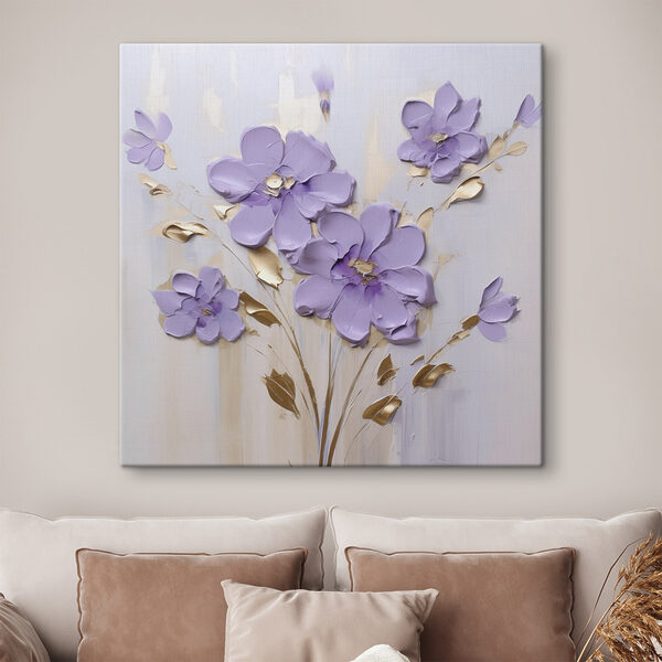 Painting of flowers on a wall Painting of flowers on a wall