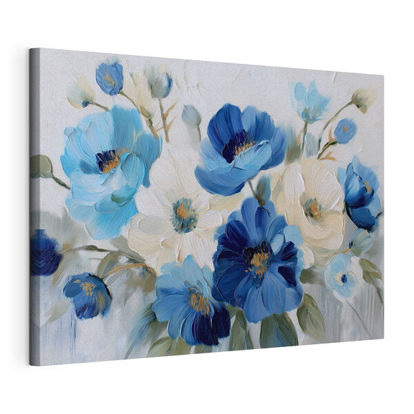 Wandbilder Gemälde mit blauen und weißen Blumen (Artikelnummer: s49533) Wandbilder Wandbilder Gemälde mit blauen und weißen Blumen (Artikelnummer: s49533)