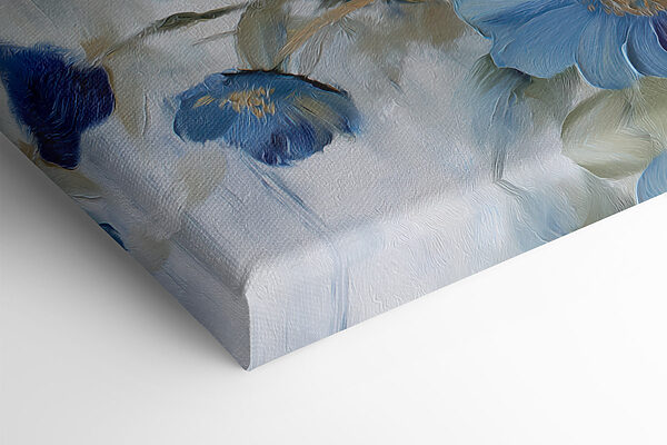Painting of blue and white flowers Painting of blue and white flowers