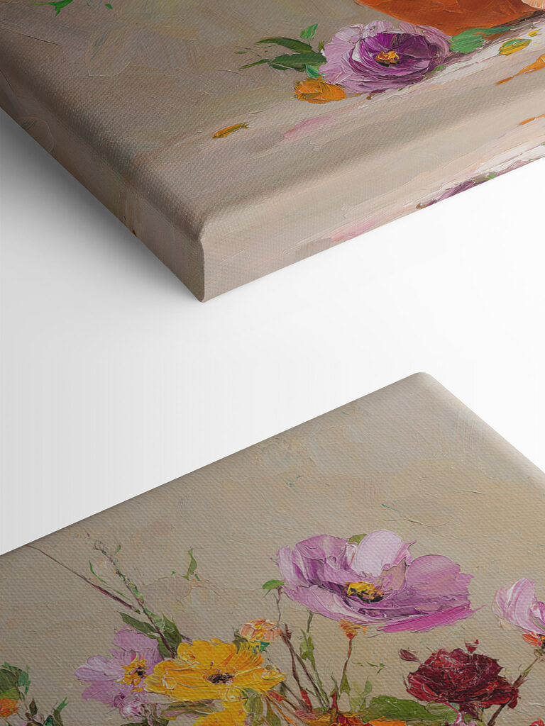 Painting of flowers in a vase Painting of flowers in a vase