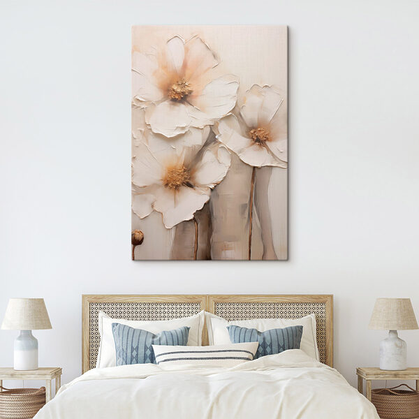 Painting of flowers on a wall
