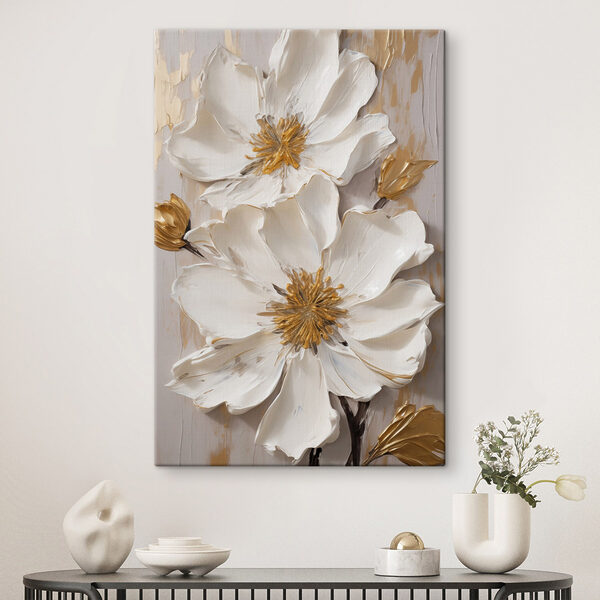 - Elegant blooms in soft, muted tones - Elegant blooms in soft, muted tones
