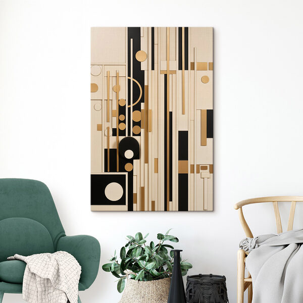 Wall with different shapes and colors