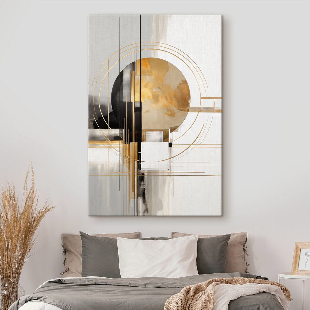 Painting of a circle and lines Painting of a circle and lines