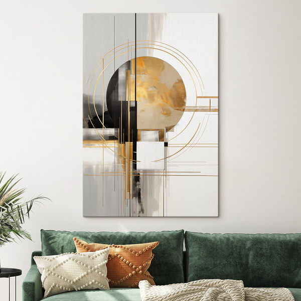 Painting of a circle and lines Painting of a circle and lines