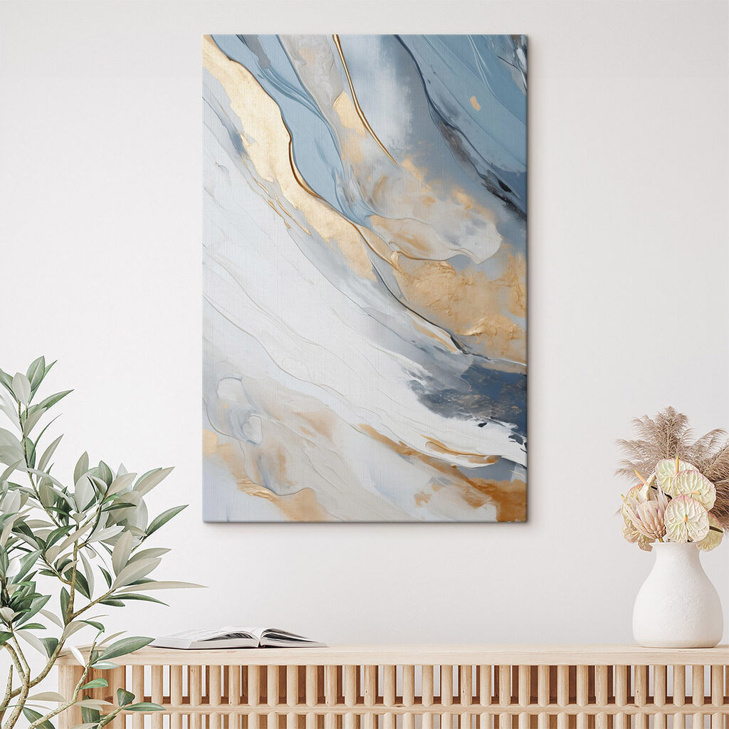 Abstract waves in calming colors