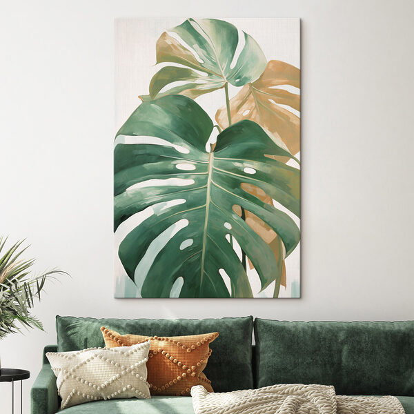 Green leaves with vibrant hues Green leaves with vibrant hues