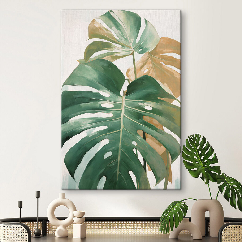Green leaves with vibrant hues Green leaves with vibrant hues