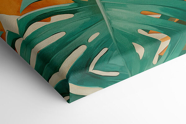 Vibrant leaves creating a tropical vibe