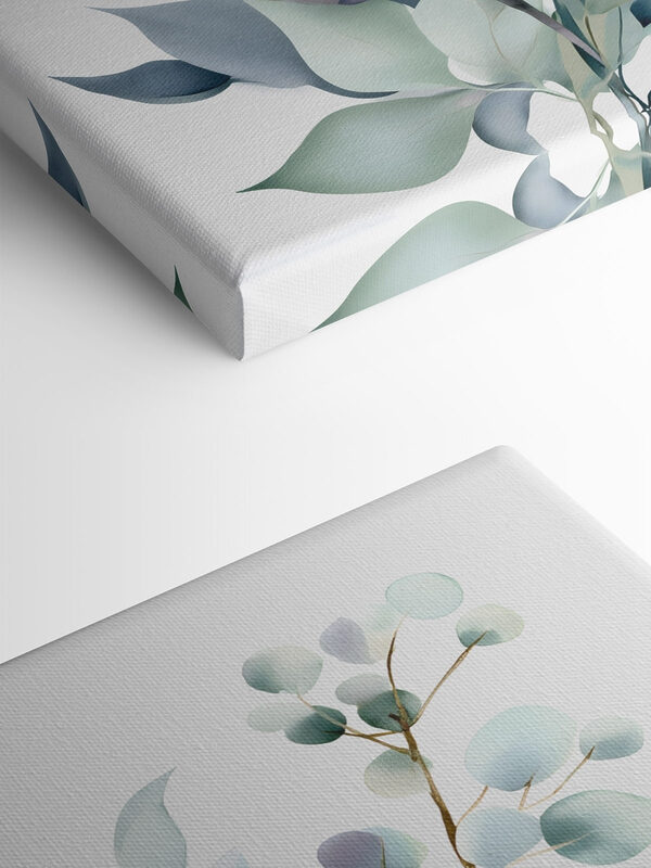 - Serene botanical composition in soft hues - Serene botanical composition in soft hues