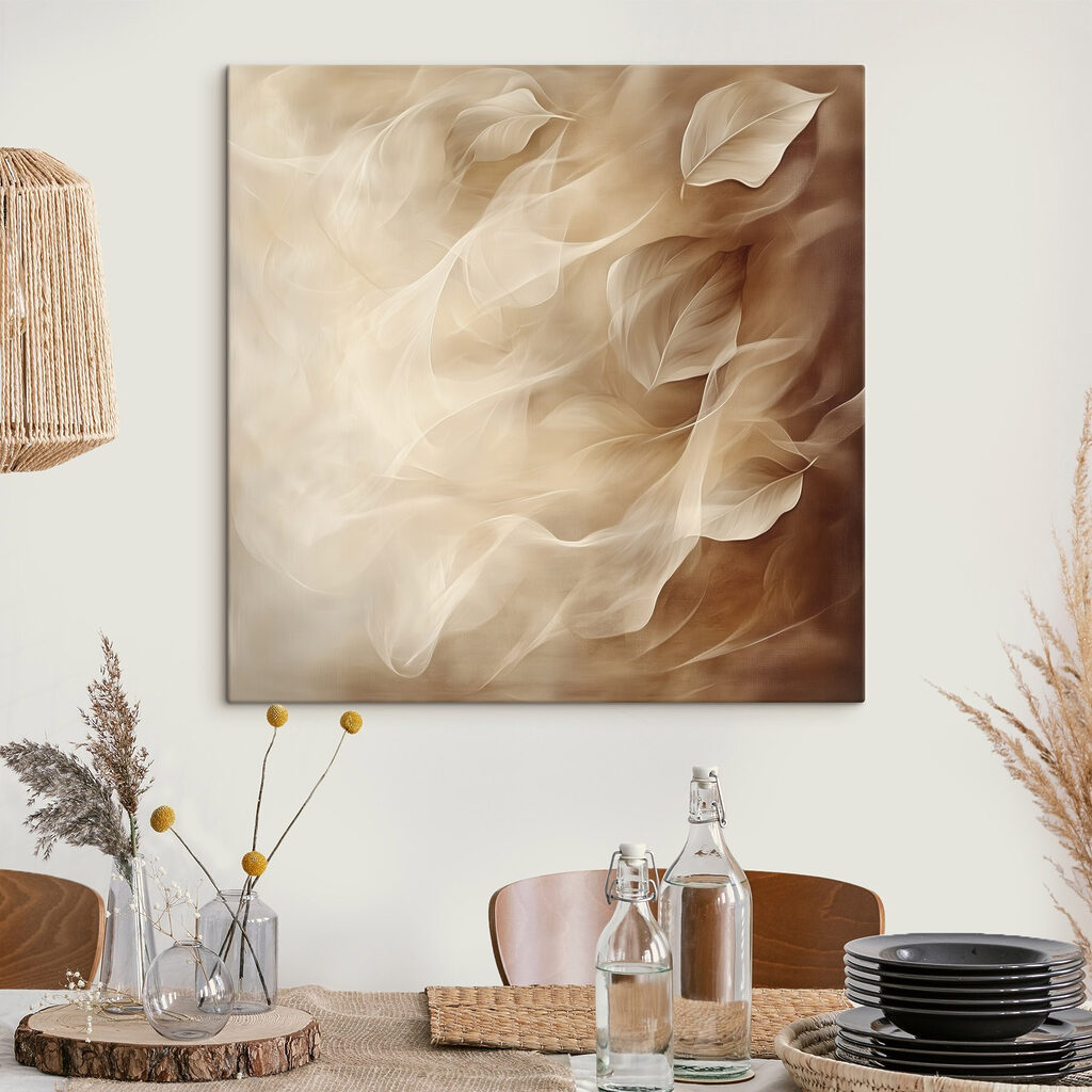 Soft leaves drifting in gentle motion