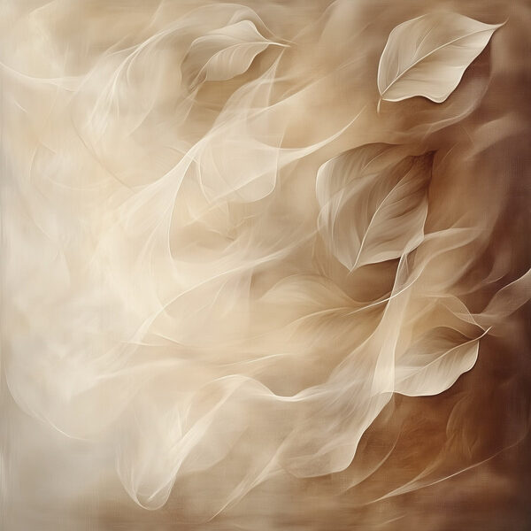 Soft leaves drifting in gentle motion